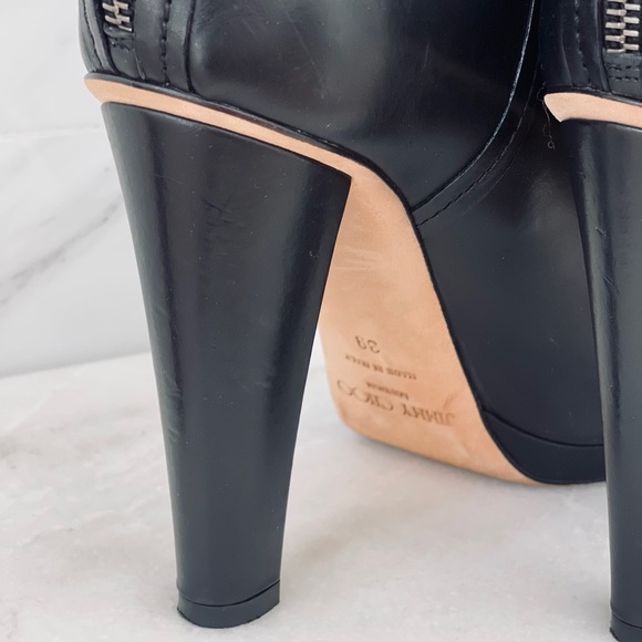 JIMMY CHOO black leather boots tall over the knee EU39 US8.5 - Picture 5 of 10